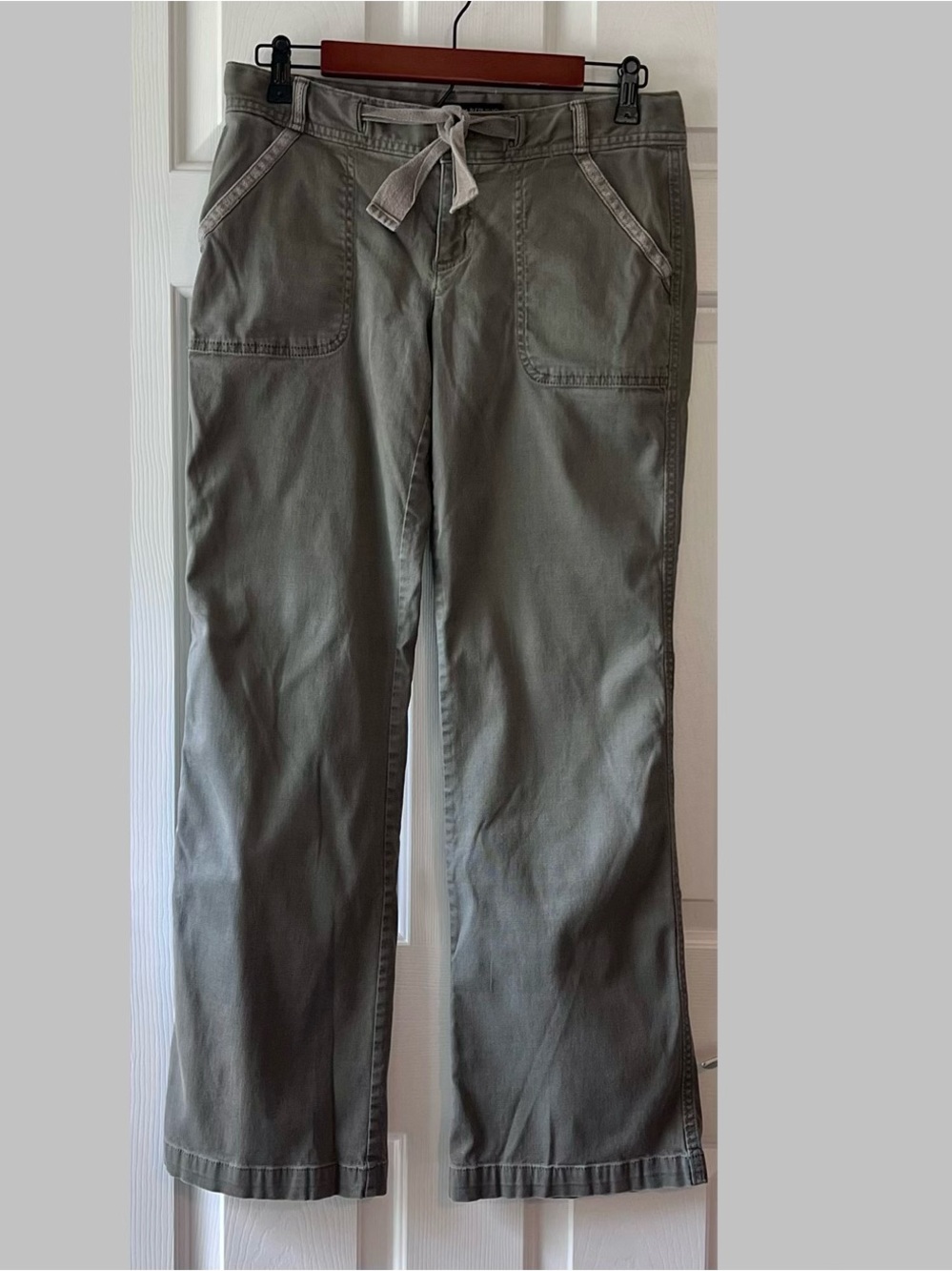 Banana Republic Olive Wide-Leg Utility Pants